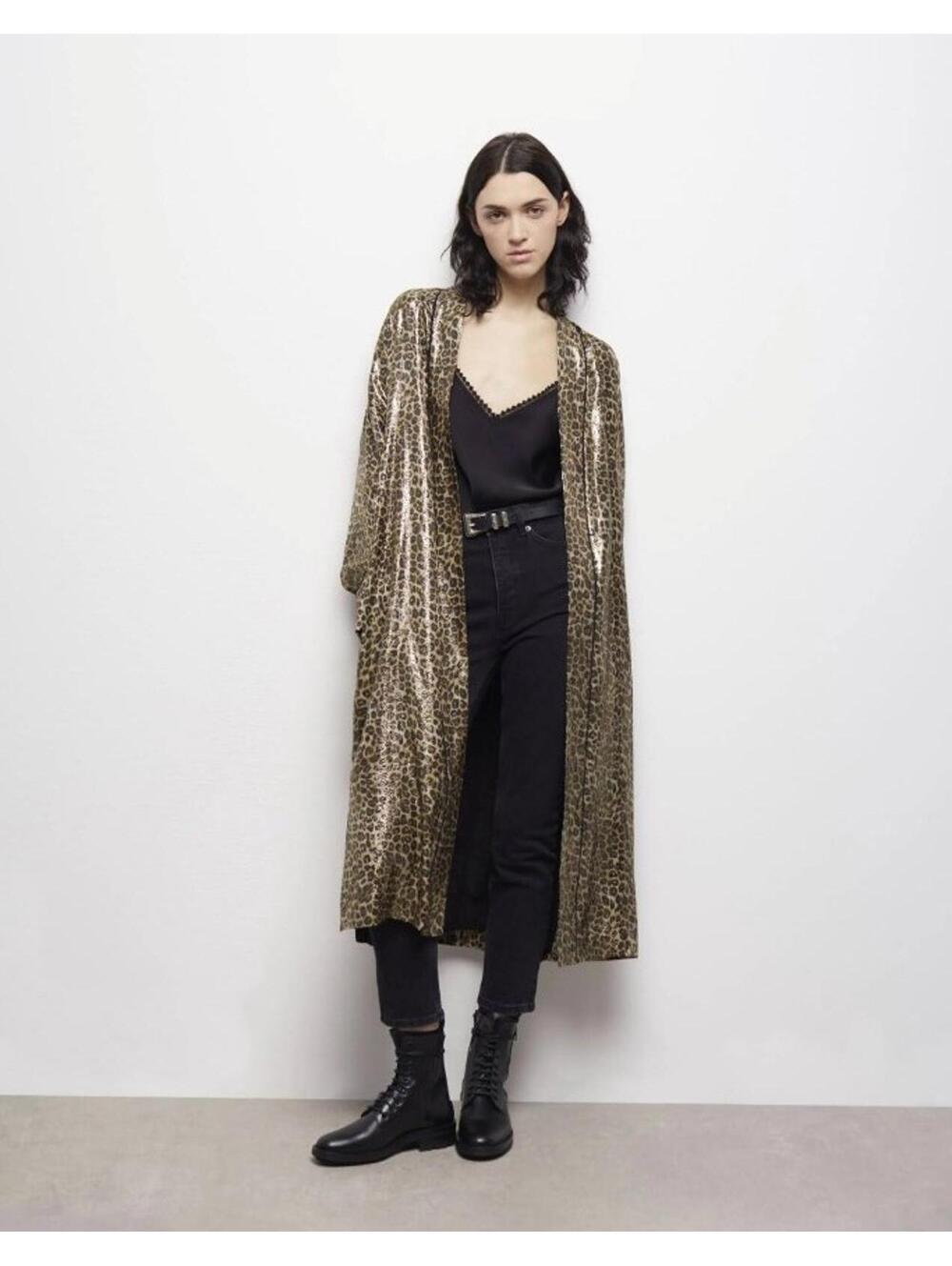 The Kooples Leopard Print Kimono (OS)